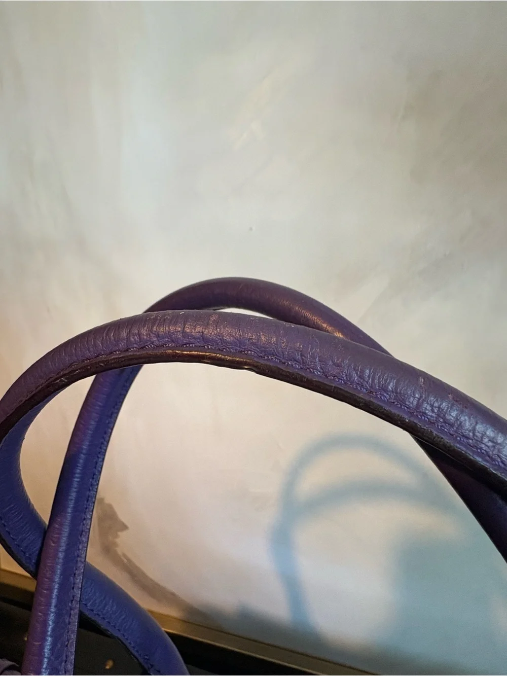 kate spade Purple Pebbled Leather Tote Bag - Picture 4 of 6